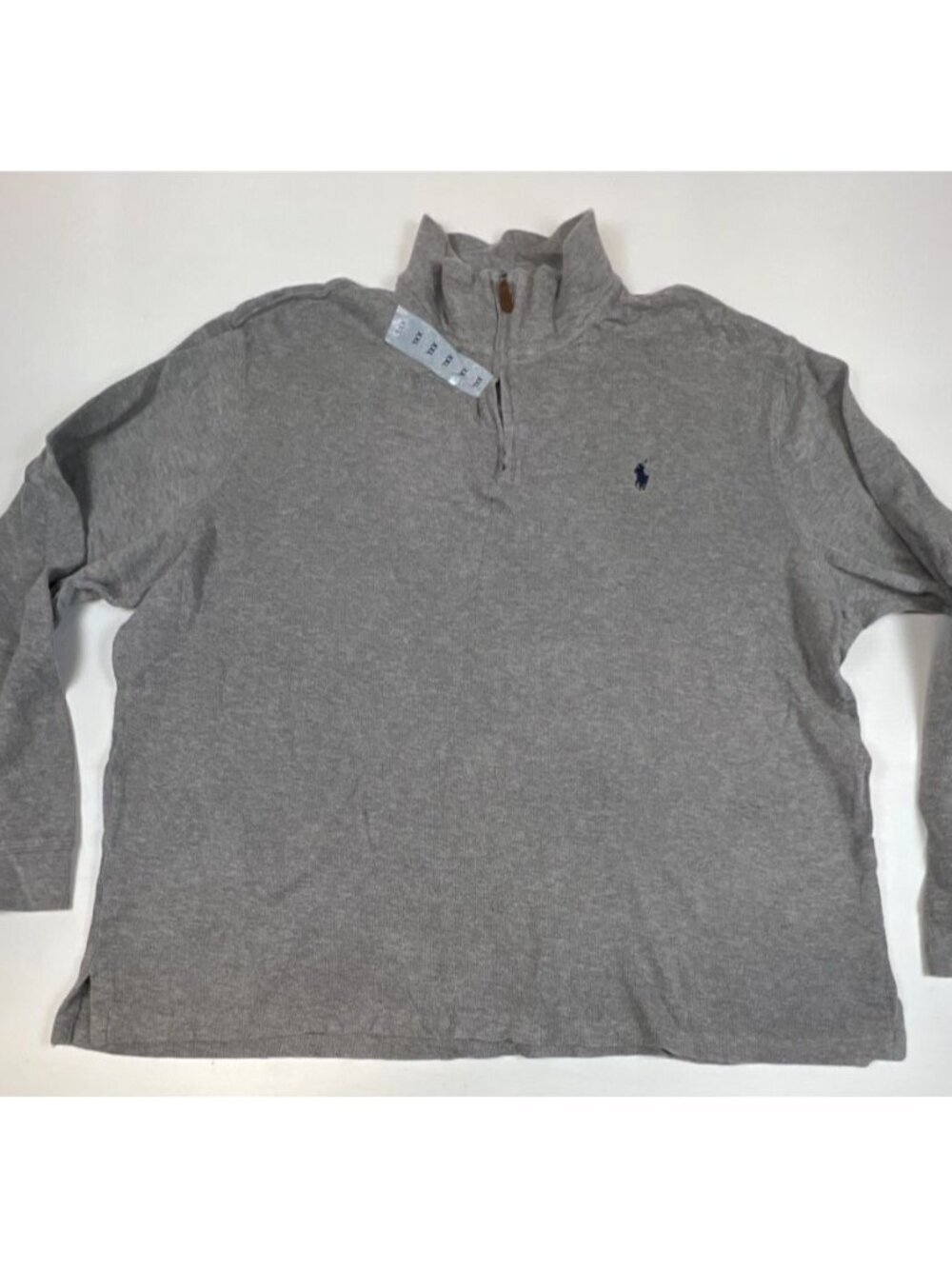 Polo Ralph Lauren Men’s Size XL Gray Estate Rib 1/4 Zip Pullover Sweater